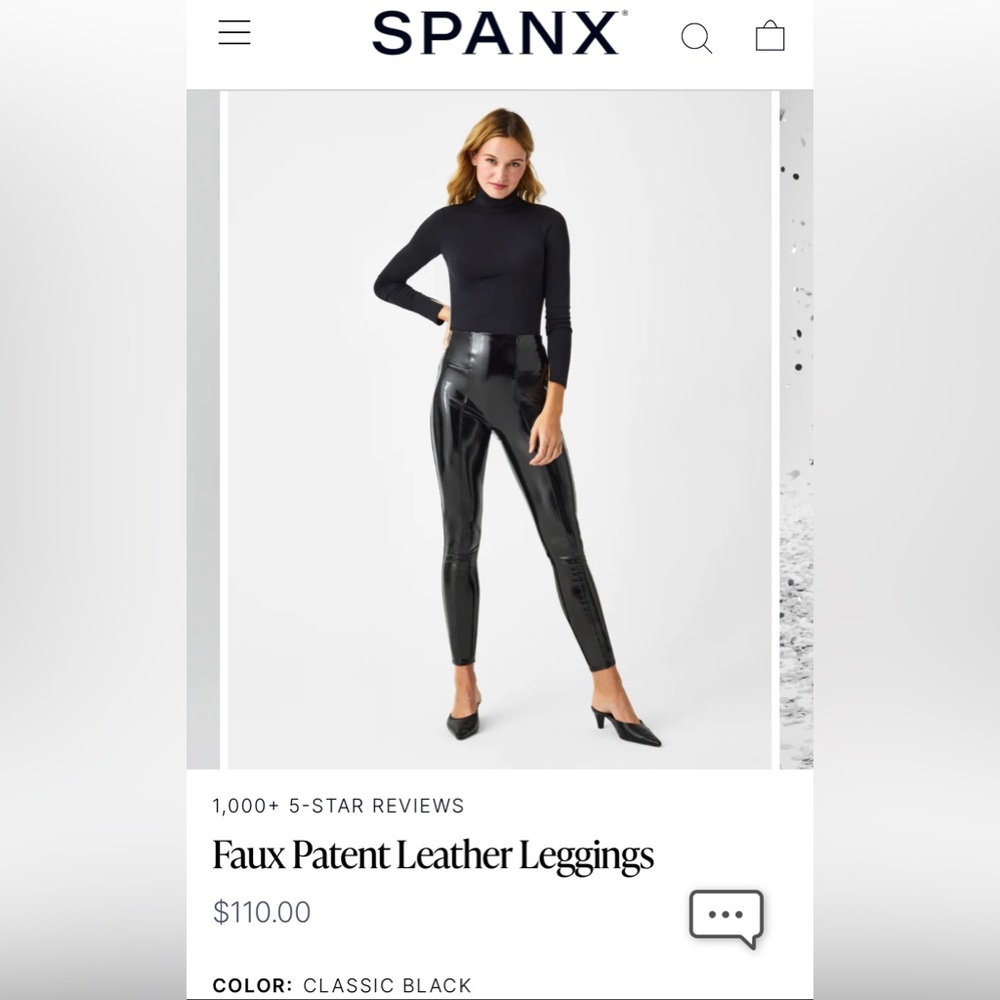 SPANX faux patent leather leggings NWT!!
